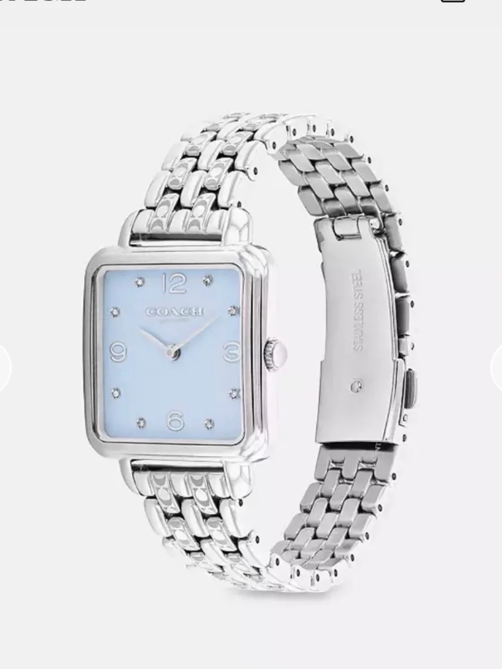 Coach Cass Watch Womens Light Blue & Silver SS 28mm CAZ19